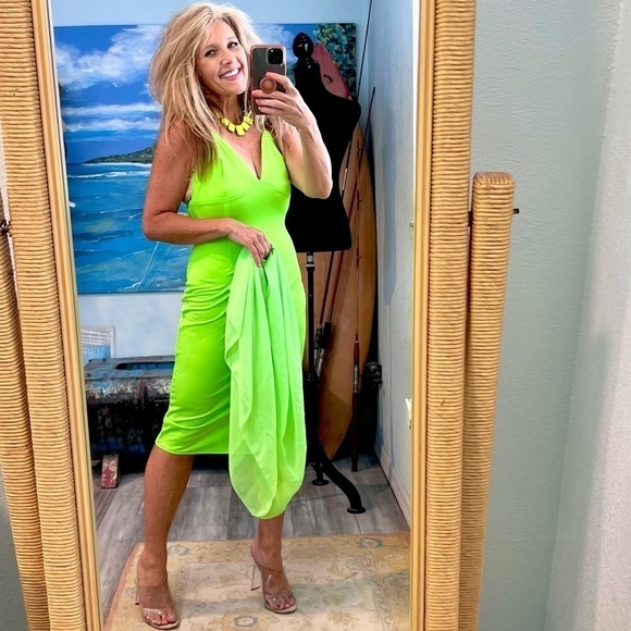 💚Want My Look, Fun, Funky and Fabulous, Live Life in Color, Stretch BodyCon, L - Picture 5 of 9